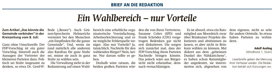 Leserbrief